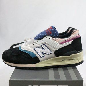 NEW BALANCE 997 Black Beige 'Patchwork' Sneakers Sz 10 Men New In Box